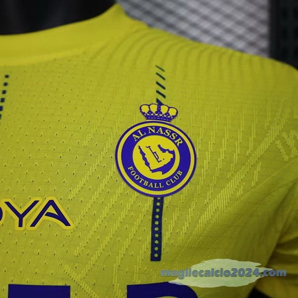 NO.7 Ronaldo Thailandia Prima Giocatori Maglia Al Nassr 2023 2024 Giallo Poco Prezzo