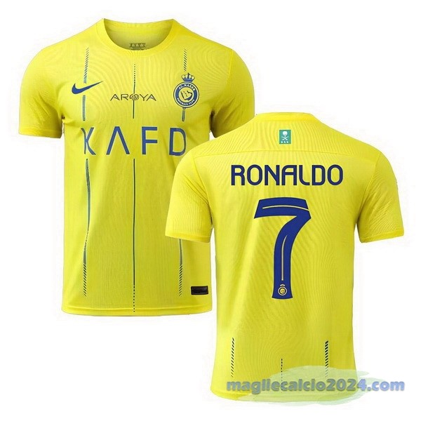 NO.7 Ronaldo Thailandia Prima Maglia Al Nassr 2023 2024 Giallo Poco Prezzo