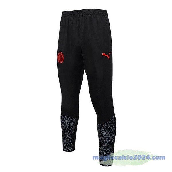 Pantaloni Deportivos AC Milan 2023 2024 Nero Rosso Poco Prezzo