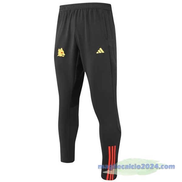 Pantaloni Deportivos AS Roma 2023 2024 Nero Rosso Poco Prezzo