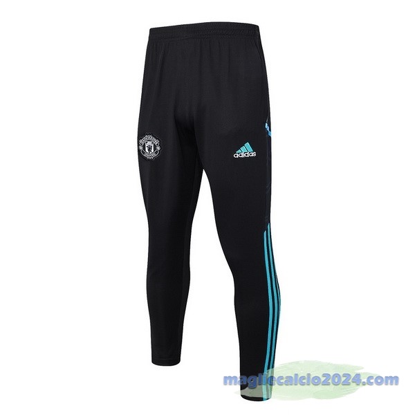 Pantaloni Deportivos Manchester United 2023 2024 Nero Blu Poco Prezzo