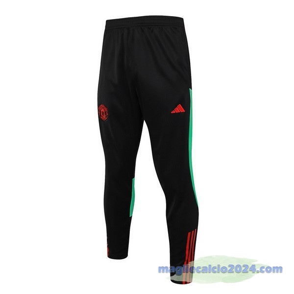 Pantaloni Deportivos Manchester United 2023 2024 Nero I Rosso Poco Prezzo