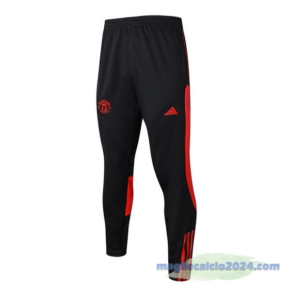 Pantaloni Deportivos Manchester United 2023 2024 Nero Rosso Poco Prezzo
