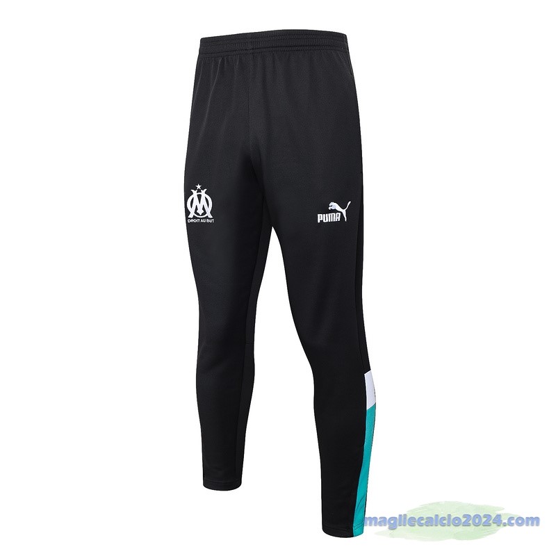 Pantaloni Deportivos Marsella 2023 2024 Nero Bianco Blu Poco Prezzo