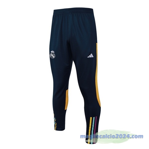 Pantaloni Deportivos Real Madrid 2023 2024 Blu Navy Giallo Poco Prezzo