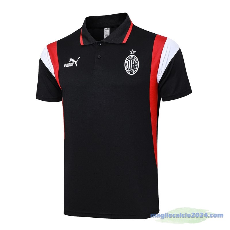 Polo AC Milan 2023 2024 Nero Rosso Bianco Poco Prezzo