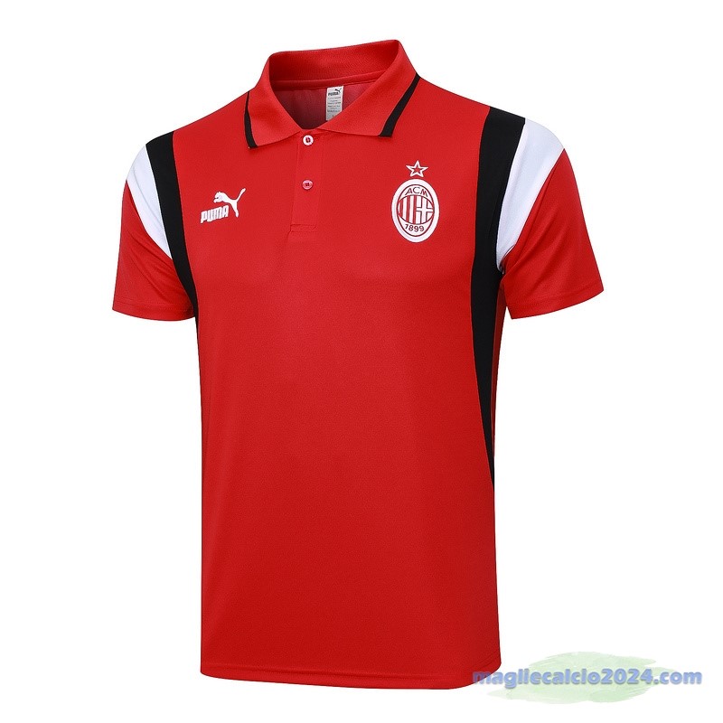 Polo AC Milan 2023 2024 Rosso Nero Bianco Poco Prezzo