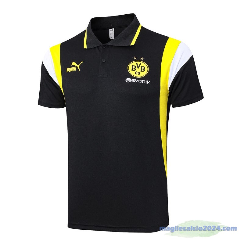 Polo Borussia Dortmund 2023 2024 Nero Giallo Poco Prezzo