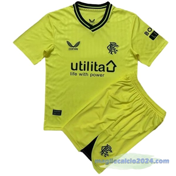 Portiere Terza Conjunto De Bambino Rangers 2023 2024 Giallo Poco Prezzo