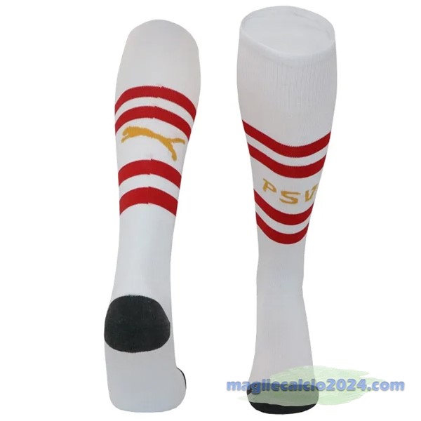 Prima Calzettoni PSV Eindhoven 2023 2024 Bianco Poco Prezzo
