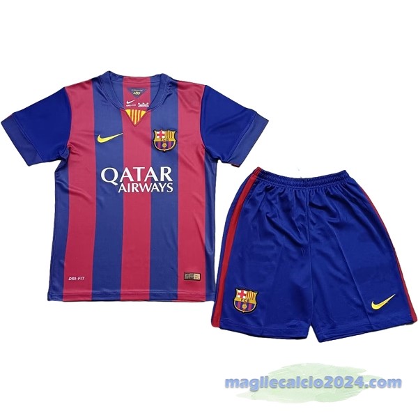 Prima Conjunto De Bambino Barcelona Retro 2014 2015 Rosso Blu Poco Prezzo