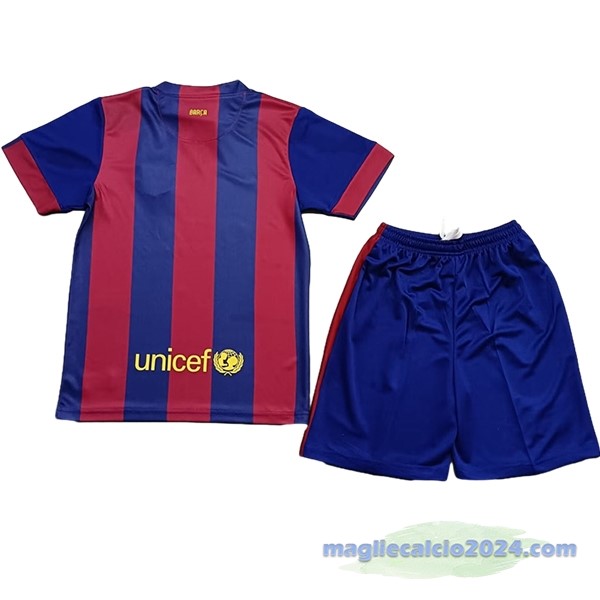 Prima Conjunto De Bambino Barcelona Retro 2014 2015 Rosso Blu Poco Prezzo