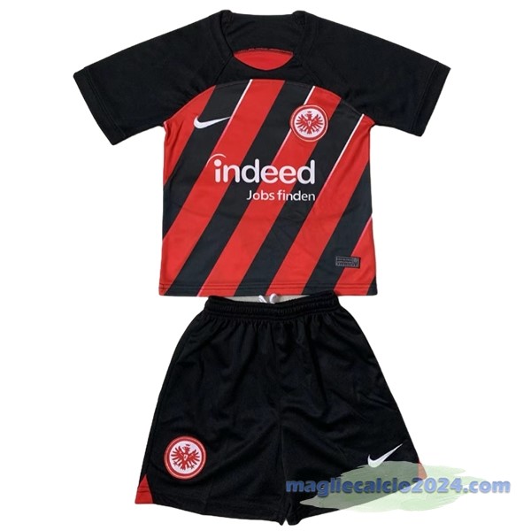 Prima Conjunto De Bambino Eintracht Frankfurt 2023 2024 Rosso Nero Poco Prezzo