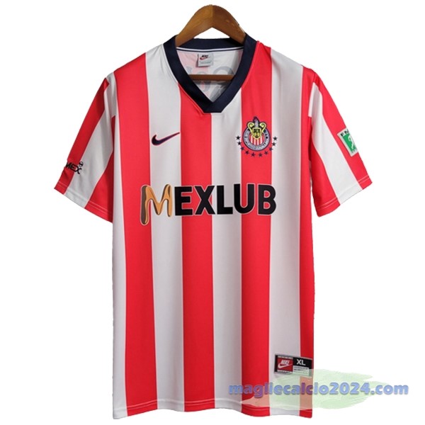 Prima Maglia CD Guadalajara Retro 1996 1997 Bianco Rosso Poco Prezzo