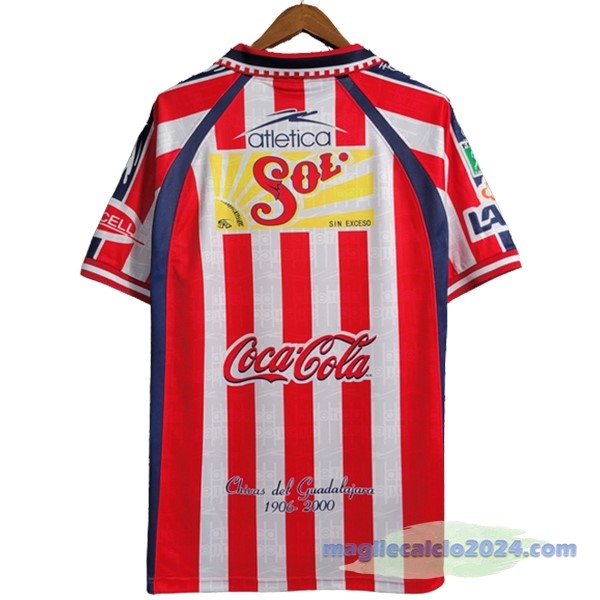 Prima Maglia CD Guadalajara Retro 1999 2000 Bianco Rosso Poco Prezzo