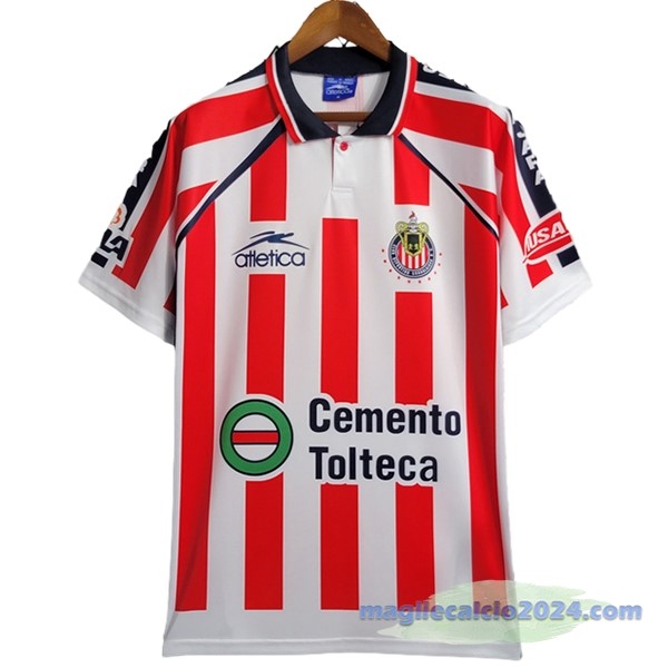 Prima Maglia CD Guadalajara Retro 2002 2003 Bianco Rosso Poco Prezzo