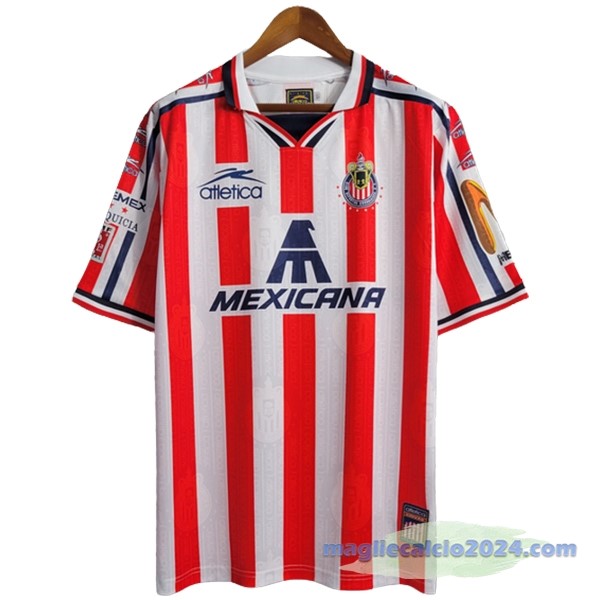 Prima Maglia CD Guadalajara Retro 2006 2007 Bianco Rosso Poco Prezzo