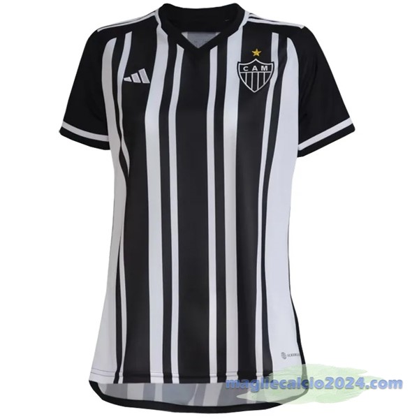 Prima Maglia Donna Atlético Mineiro 2023 2024 Nero Bianco Poco Prezzo