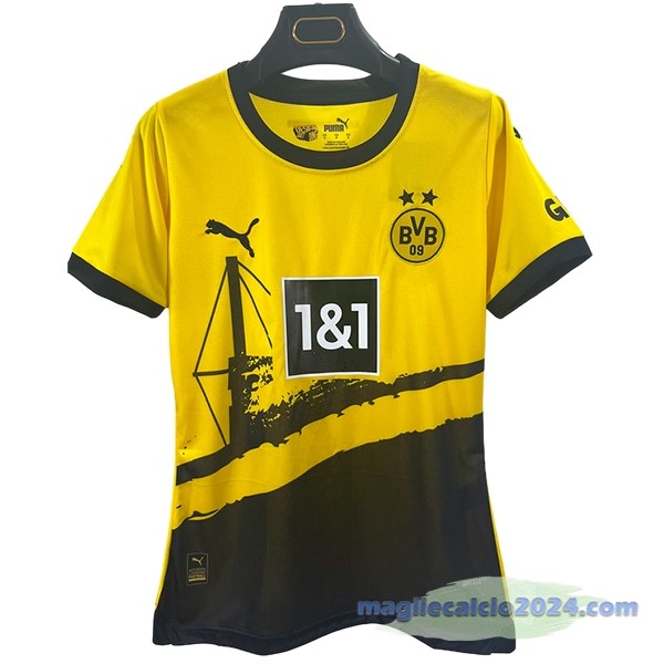 Prima Maglia Donna Borussia Dortmund 2023 2024 Giallo Poco Prezzo