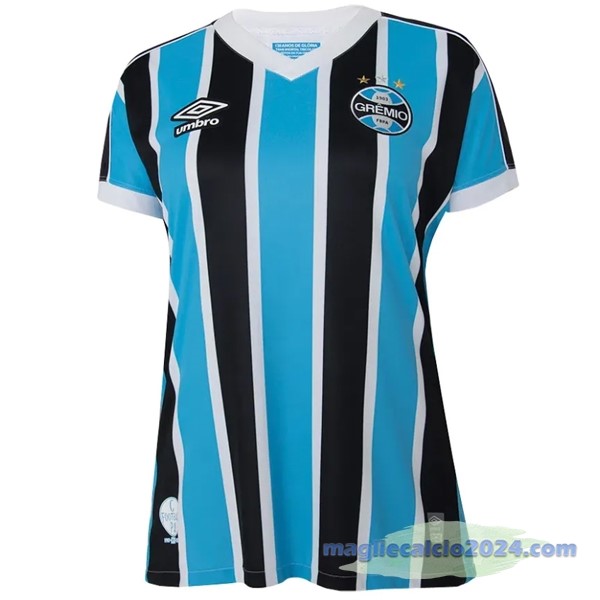 Prima Maglia Donna Grêmio FBPA 2023 2024 Blu Poco Prezzo