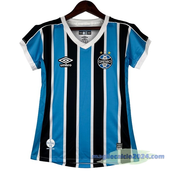 Prima Maglia Donna Grêmio FBPA 2023 2024 Blu Poco Prezzo