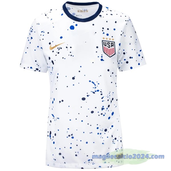 Prima Maglia Donna Stati Uniti 2023 Bianco Poco Prezzo