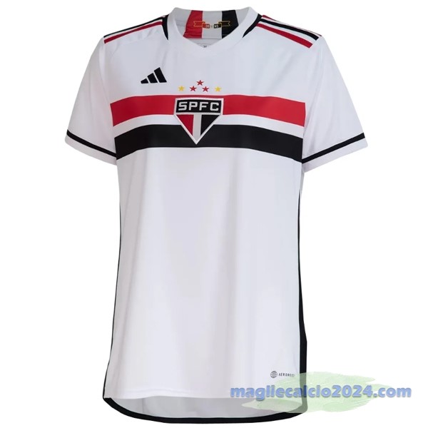 Prima Maglia Donna São Paulo 2023 2024 Bianco Poco Prezzo