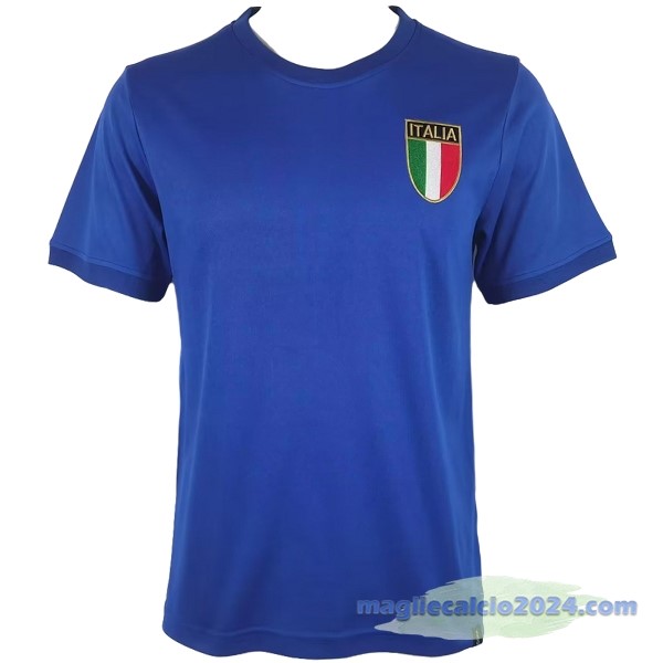 Prima Maglia Italy Retro 1970 Blu Poco Prezzo