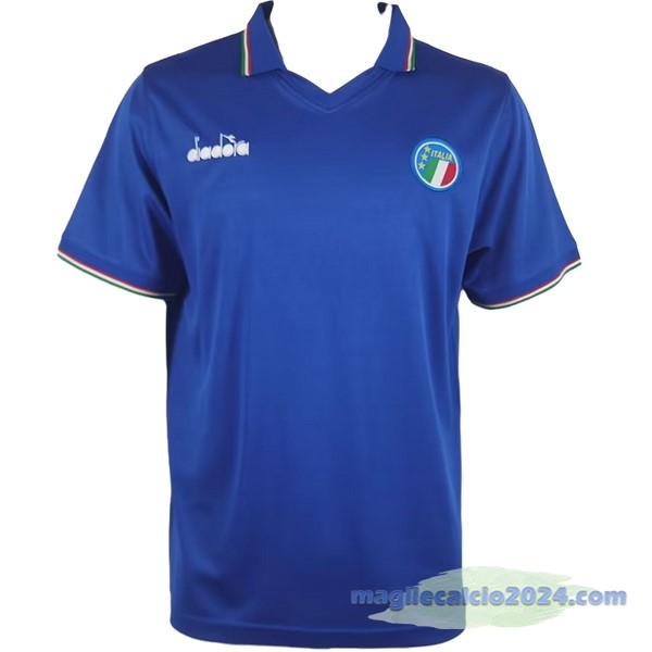 Prima Maglia Italy Retro 1990 Blu Poco Prezzo