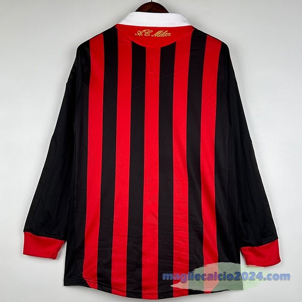 Prima Maglia Manica lunga AC Milan Retro 2009 2010 Rosso Poco Prezzo