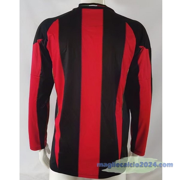 Prima Maglia Manica lunga AC Milan Retro 2010 2011 Rosso Poco Prezzo