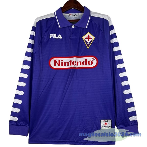 Prima Maglia Manica lunga Fiorentina Retro 1998 1999 Purpureo Poco Prezzo
