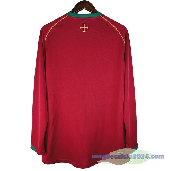 Prima Maglia Manica lunga Portogallo Retro 2006 Rosso Poco Prezzo