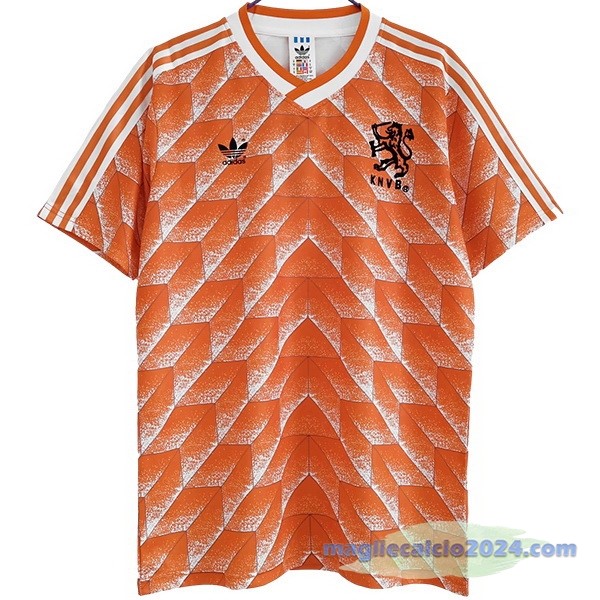 Prima Maglia Paesi Bassi Retro 1988 Arancione Poco Prezzo