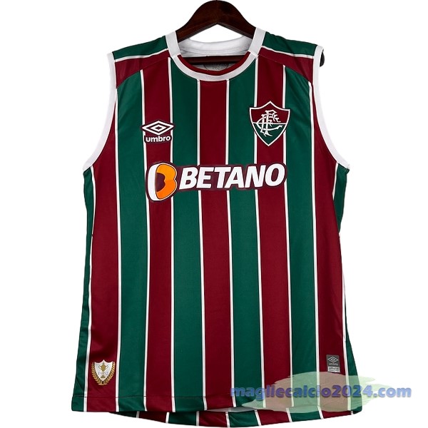 Prima Maglia Senza Maniche Fluminense 2023 2024 Rosso Verde Poco Prezzo