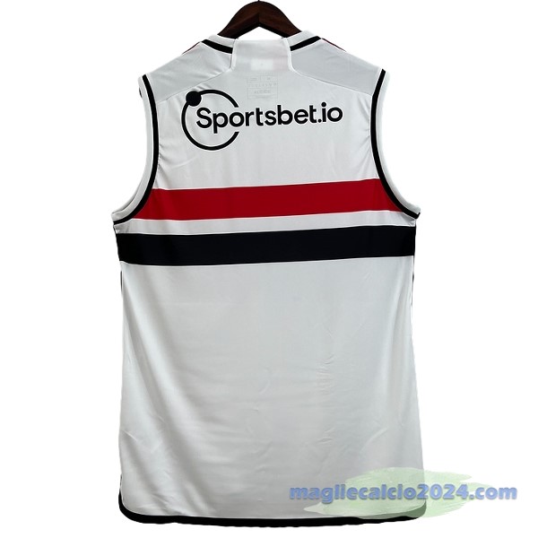 Prima Maglia Senza Maniche São Paulo 2023 2024 Bianco Poco Prezzo