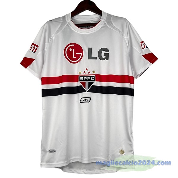 Prima Maglia São Paulo Retro 2007 2008 Bianco Poco Prezzo