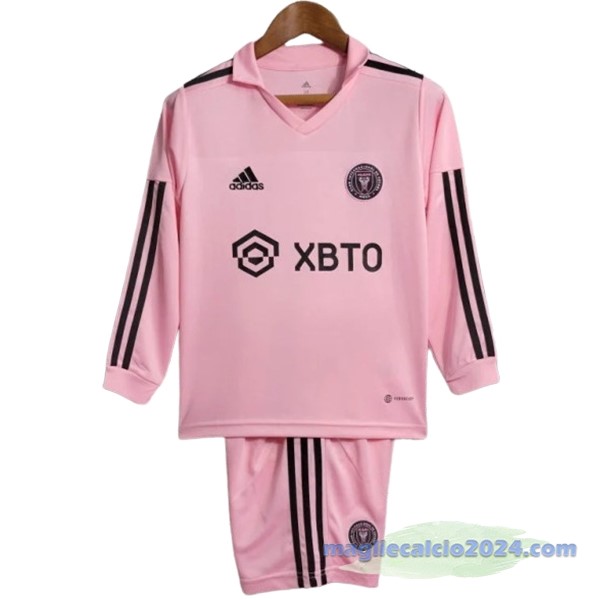 Prima Manica lunga Conjunto De Bambino Inter Miami 2022 2023 Rosa Poco Prezzo