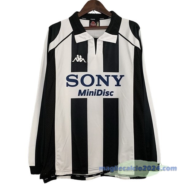 Prima Manica lunga Juventus Retro 1997 1998 Nero Bianco Poco Prezzo