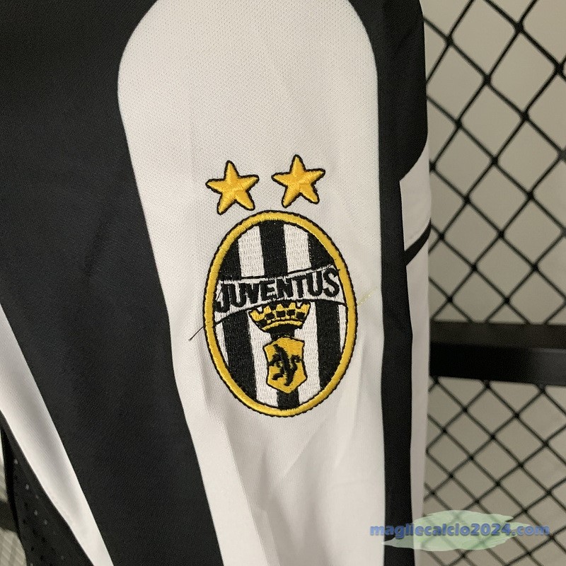 Prima Manica lunga Juventus Retro 1997 1998 Nero Bianco Poco Prezzo