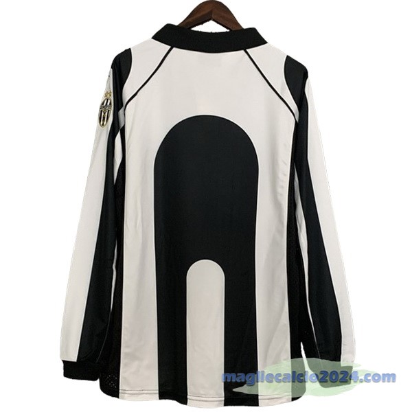 Prima Manica lunga Juventus Retro 1997 1998 Nero Bianco Poco Prezzo