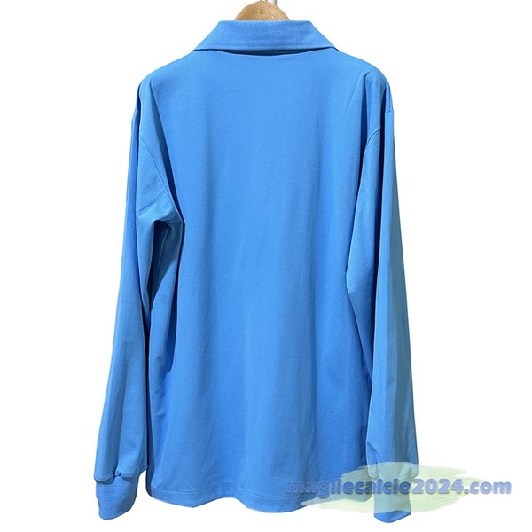 Prima Manica lunga Napoli Retro 1989 1990 Blu Poco Prezzo