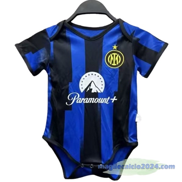 Prima Tutine Bambino Inter Milán 2023 2024 Blu Nero Poco Prezzo