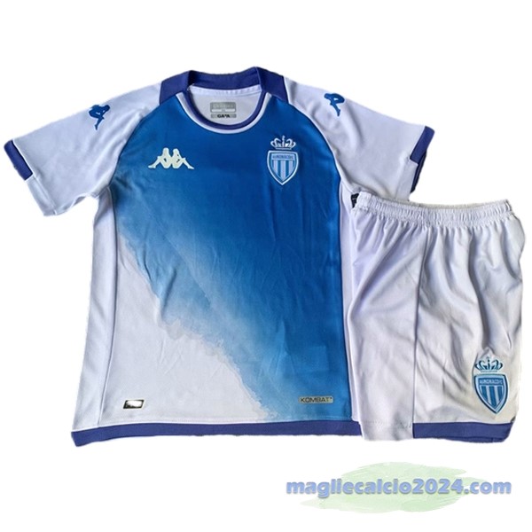 Seconda Conjunto De Bambino AS Monaco 2023 2024 Blu Poco Prezzo