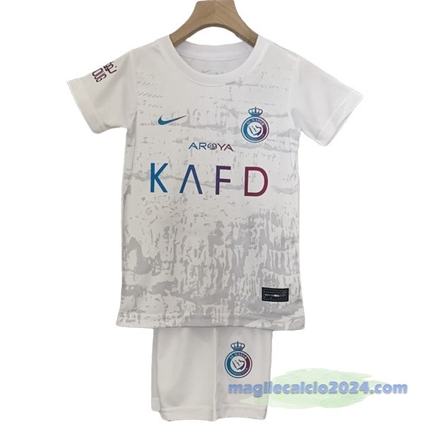 Seconda Conjunto De Bambino Al Nassr 2023 2024 Bianco Poco Prezzo
