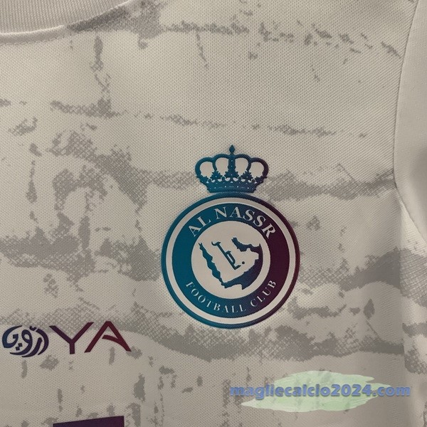 Seconda Conjunto De Bambino Al Nassr 2023 2024 Bianco Poco Prezzo