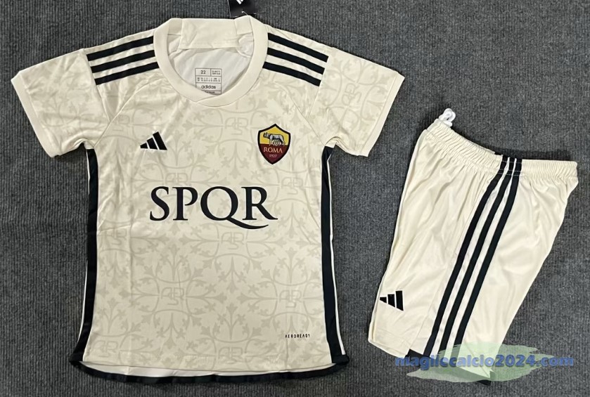 Seconda Conjunto De Bambino As Roma 2023 2024 Giallo Poco Prezzo