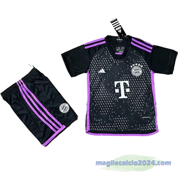 Seconda Conjunto De Bambino Bayern Múnich 2023 2024 Nero Poco Prezzo