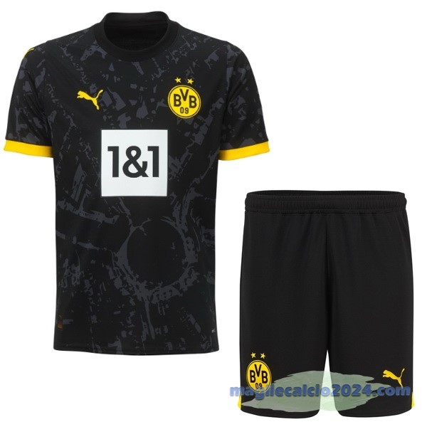Seconda Conjunto De Bambino Borussia Dortmund 2023 2024 Nero Giallo Poco Prezzo