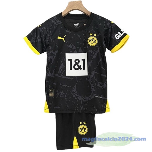 Seconda Conjunto De Bambino Borussia Dortmund 2023 2024 Nero Giallo Poco Prezzo